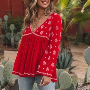 VICI - ROSES AND MORE EMBROIDERED TUNIC